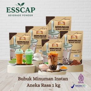 "Esscap Bubuk Minuman 1kg – Minuman Instan Aneka Rasa Coklat Kopi Vanila Teh