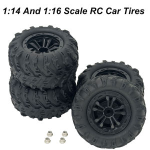 Premium Off-Road Wheels for RC Cars - Compatible with MJX Hyper Go Wltoys & More Includes  Nuts Durable   Plastic