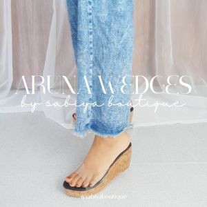 Sabiya Boutique Aruna Wedges Sandal Wanita 7 cm
