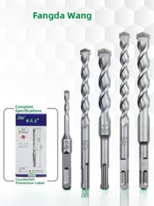 Long Impact Drill Bit Square Handle round Handle Concrete Rebar Cement Wall Hole Drilling 350mm Electric Hammer Drill Bit