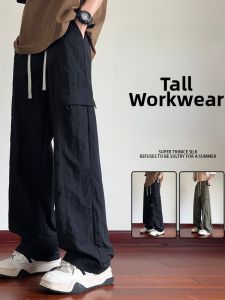 Black Straight Fit Summer New Casual Pants