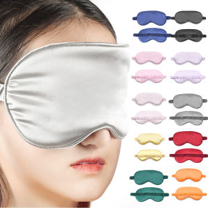 Fashionable Multi-color Double-sided Soft Silk Eye Mask Summer Cool Breathable Blackout Sleep Satin Eye Masks