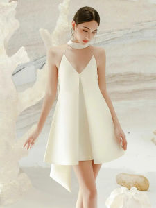 Elegant Stylish High End Halter Neck Slimming Backless Dress