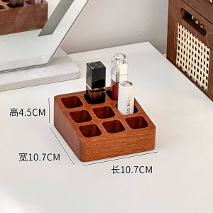 Wooden Cosmetic Perfume Organizer Rack Entrance Hallway Vintage Style Rectangular Partition Display Shelf Home Decor