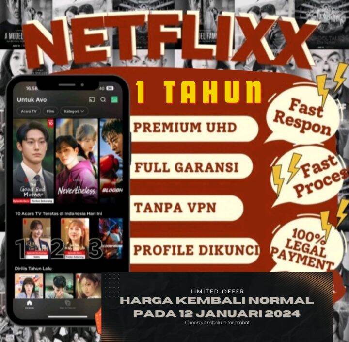 NETFLIX PREMIUM PRIVATE 1 TAHUN ANTI SCREEN LIMIT | Lazada Indonesia