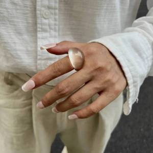 IngeSight.Z Bohemia Transparent Multicolour Resin Ring for Women Punk Exaggerate Geometric Chunky Ring Daily Jewelry Accessories