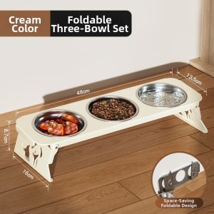 WEIMEIYUAN | Raised Dual Feeding Bowl Anti-spill Pet Food Bowl
