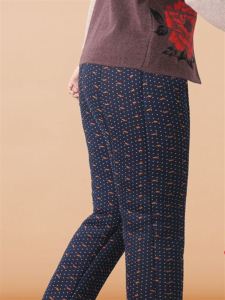 Thick Warm Cotton Velvet Pants for Elderly High Waist Straight-leg Design Ideal for Autumn and Winter Seasons