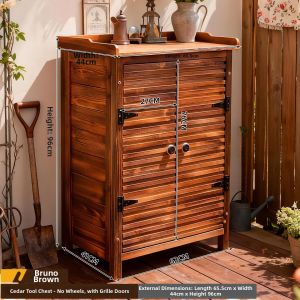 XiMei WoodWork | Waterproof Portable Outdoor Storage Cabinet with Wheels