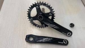 GOLDIX | GOLDIX High-Strength Bicycle Crankset 165/170/175mm Length Crank Arm 104BCD Narrow-Wide Chainring 32/34/36/38T Bicycle Crankset