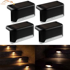 โคมไฟติดผนังพลังงานแสงอาทิตย์ LED 4ชิ้น IP65กลางแจ้งกันน้ำสำหรับลานบ้านลานระเบียงรั้วทางเดินสวนแสงกลางคืน