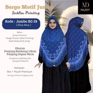 WDY-MUDY//JILBAB INSTAN SUBLIM PRINTING JUMBO JERSY ELISA