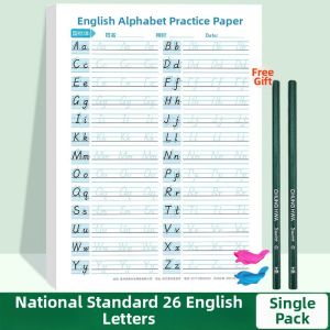 English Alphabet Practice Paper 26 Letters Large And Small Writing Cursive Handwriting Exercise for Beginners Foreign Language Enlightenment
