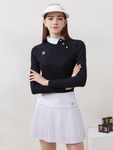 ชุดผู้หญิงใส่เล่นกอล์ฟสำหรับฤดูใบไม้ผลิและฤดูใบไม้ร่วงชุดกระโปรงแขนยาวใส่เล่นเทนนิสเสื้อผ้ายืดเข้ารูปใส่แล้วดูผอมเพรียวสำหรับผู้หญิงชุดเล่นกอล์ฟผู้หญิง