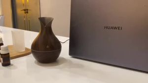 130ML Wood Grain Humidifier USB Air purifier Aromatherapy Diffuser With Seven Color LED Lights For Office and Home