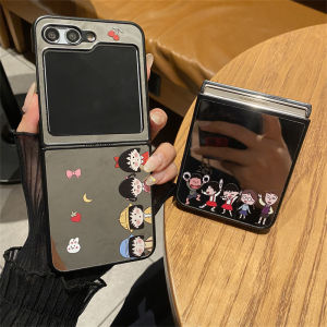 Cherry Blossom Mirror Shell for ZFlip7FE ZFlip6/5 ZFlip4 Cute Cartoon Phone Case Creative Painting Anti-fall Flip Cover for Women