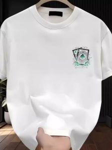 Summer New Arrival Trendy Accessible Luxury Short Sleeve T-Shirt Men American Easiest for Match round Neck Half Sleeve Ins Popular Hot-Selling Product T-shirt