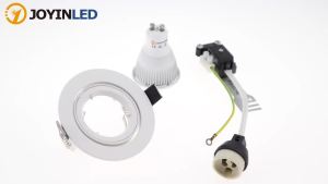 JOYINLED 2/10 Pcs Spotlight Frame Round White Fixture Holder Adjustable for MR16 GU10 Bulb Recessed LED Spotlight Housing