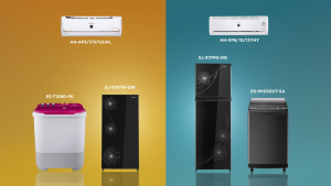 Sharp Mesin Cuci Twin Tub 10 KG ES-T1090-PK - Putih/Merah