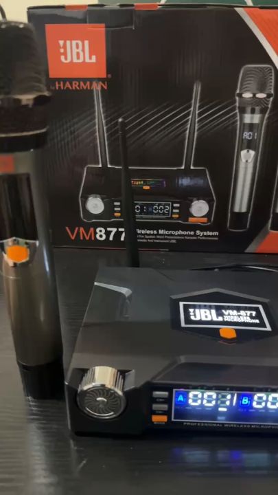 NEW JBL VM877 Professional UHF Digital Dual Wireless Microphone with ...