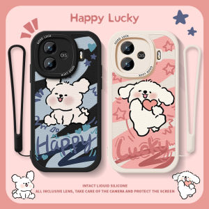 Protective Silicone Case for Iqooz9 Vivo Iqooz9x New Model Full Cover Anti-fall Cute Little Dog Heart Design Soft Silicon Skin