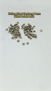 Keling Rivet Centang Gepeng 8 mm Nikel Silver Bolak Balik Per Pack isi 50 Pcs Untuk Keling Tas Dompet Gelang Dll