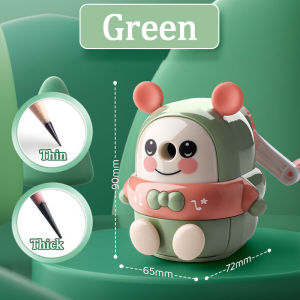 2026 Cartoon Pencil Sharpener Manual Mechanical Pencil Sharpener Hand Crank Stand Rolling School Supplies