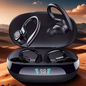 Tai Nghe Thể Thao Không Dây Bluetooth SP16 Có Móc Tai Tích Hợp Micro Màn Hình Hiển Thị LED Công Nghệ Khử Tiếng Ồn ENC Âm Thanh Nổi HiFi Chống Nước Dành Cho Chơi Game