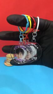 key chain gantungan kunci Acrylic bundar Warna warni  3 mmganci customganci lucu hadiah