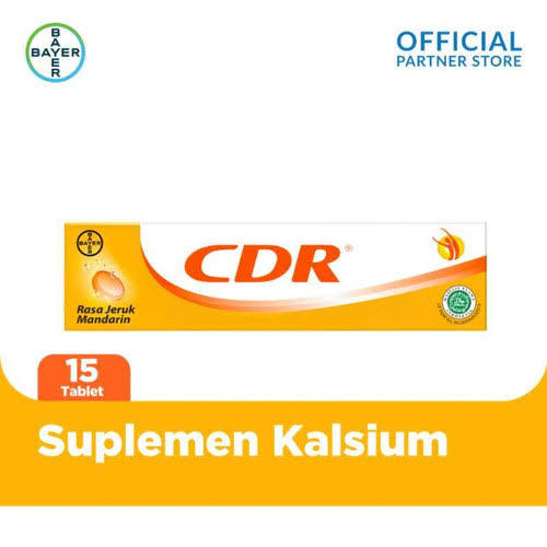 CDR 15'S TABLET EFFERVESCENT RASA suplemen kalsium, tulang, gigi ...
