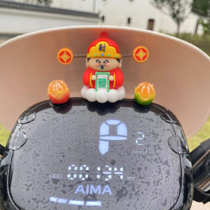 Lucky Decoration Electric Car God of Wealth Decoration Small Accessories Car Battery Motorcycle Decoration Small Items Creative