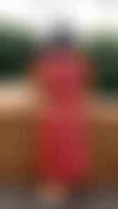 Rose Floral Short Sleeve Smocked Waist Maxi dress (KS6121009-P620) - Big Size (50-80kg)