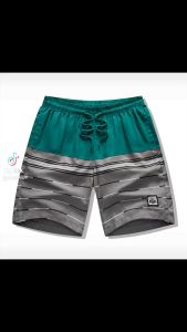 8207#Mga naka-istilong may guhit na kulay ng tag-init na katugma ng multi-pocket na xiu xian shi shang duan ku Cotton Menswear