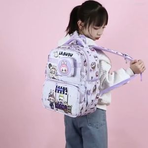 New Cartoon Large Capacity School Bag Labubu First Second and Third Grade Primary School Students