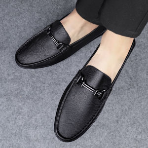 NUDANLAI | Dép Moccasin Da Dễ Thở Đế Mềm Kinh Doanh Phong Cách Thông Dụng