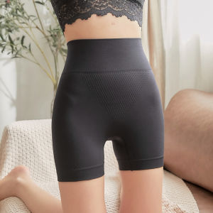 High-Waist Abdomen Control Safety Pants Womens Anti-Light Non-Curling Summer Thin Bottoming Pants Large Size Shorts Can Be Worn outside