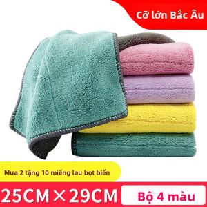 MONLEYTA | Khăn lau nhà bếp dày thấm hút nước dầu không để lại vết bẩn dễ vệ sinh không rụng lông khăn lau nhà bếp chuyên dụng