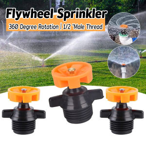 Vacaka 360 Degree Rotating Watering Nozzle 1/2" Male Thread Automatic Rotation Sprinkler Lawn Irrigation