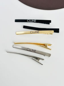 Trendy Side Metal Brushed Letter Hair Clip: Korean Style Fringe Hair Accessory for Girls