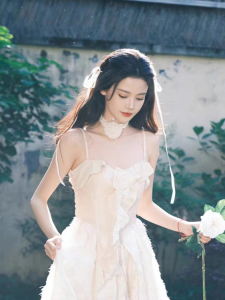 Sun Jenny Same Style Ribbon Braided Hair Rope Ballet Girly Style French Pure Desire Bows Ribbon Tied Hair Band