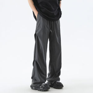 American Style Wide Leg Paratrooper Workwear Pants Womens Autumn Trendy High Waist Loose Versatile Casual Long Pants