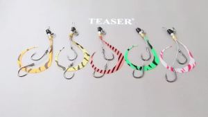 Móc Câu Giả Kim Cương Đen TEASER Hot Moon Silicone Skirt Bionic Flowing Ribbon Double Hook Night Light Dành Cho Người Chơi DIY Beard Guy
