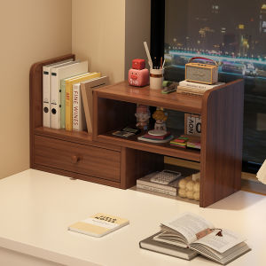 OYIla | Vintage Style Bookshelf Organizer Storage Shelf Adjustable Desk Cabinet
