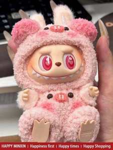 Labubu Clothes Pop Mart Doll 15cm Winter Cotton Doll Sugar Glue Doll Girl Style Soft Plush Toy Cotton Doll Fashionable Kids Gifts