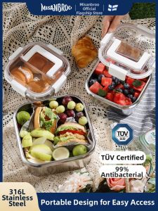 Misanbroo | Sealed 316 Stainless Steel Food Storage Box