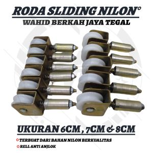 Roda sliding nilon kualitas terbaik 6cm 7cm 8cm roda pagar tikung nillon