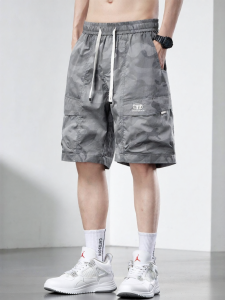 Wood soon | Camouflage Retro Breathable Loose Versatile Drape Five-div Short