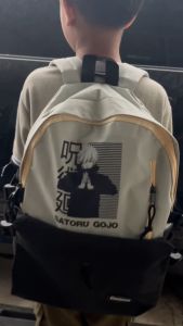Tasloe - New Arrival Tas Sekolah Anak Laki Laki Masa Kini Hits Karakter Anime Jujutsu Kaisen Satoru Gojo - Trend Backpack Sekolah Anak Tk Sd Smp Fashion Stylish Multifungsi - Tas Sekolah Anak Cowok Terbaik