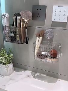 Dathroom Soap Dish With Drain Water Without Drilling Wall Mounted Soap Box Shower Soap Holder Bathroom Accessories