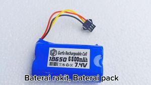 Baterai Charger Remote Control RC / Batrai Mobil Remot Li-ion 18650 6800mAh 7.4 Soket Hitam 3 Pin